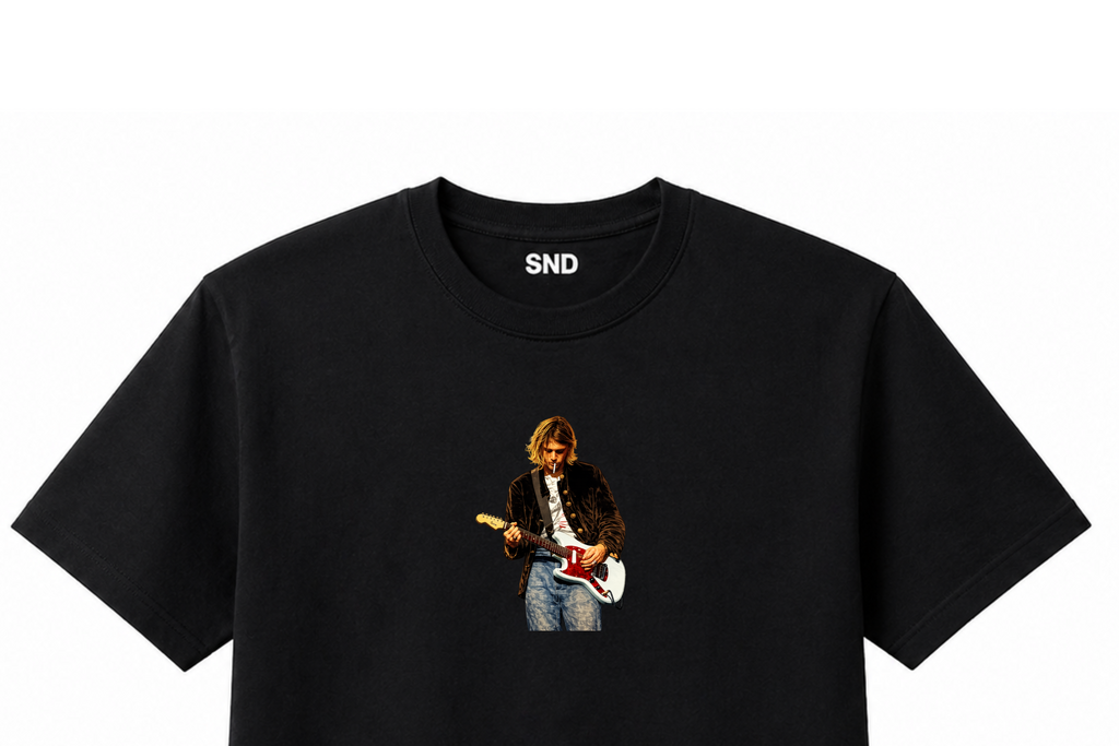 Kurt on guitar  | Nirvana tribute T-Shirt